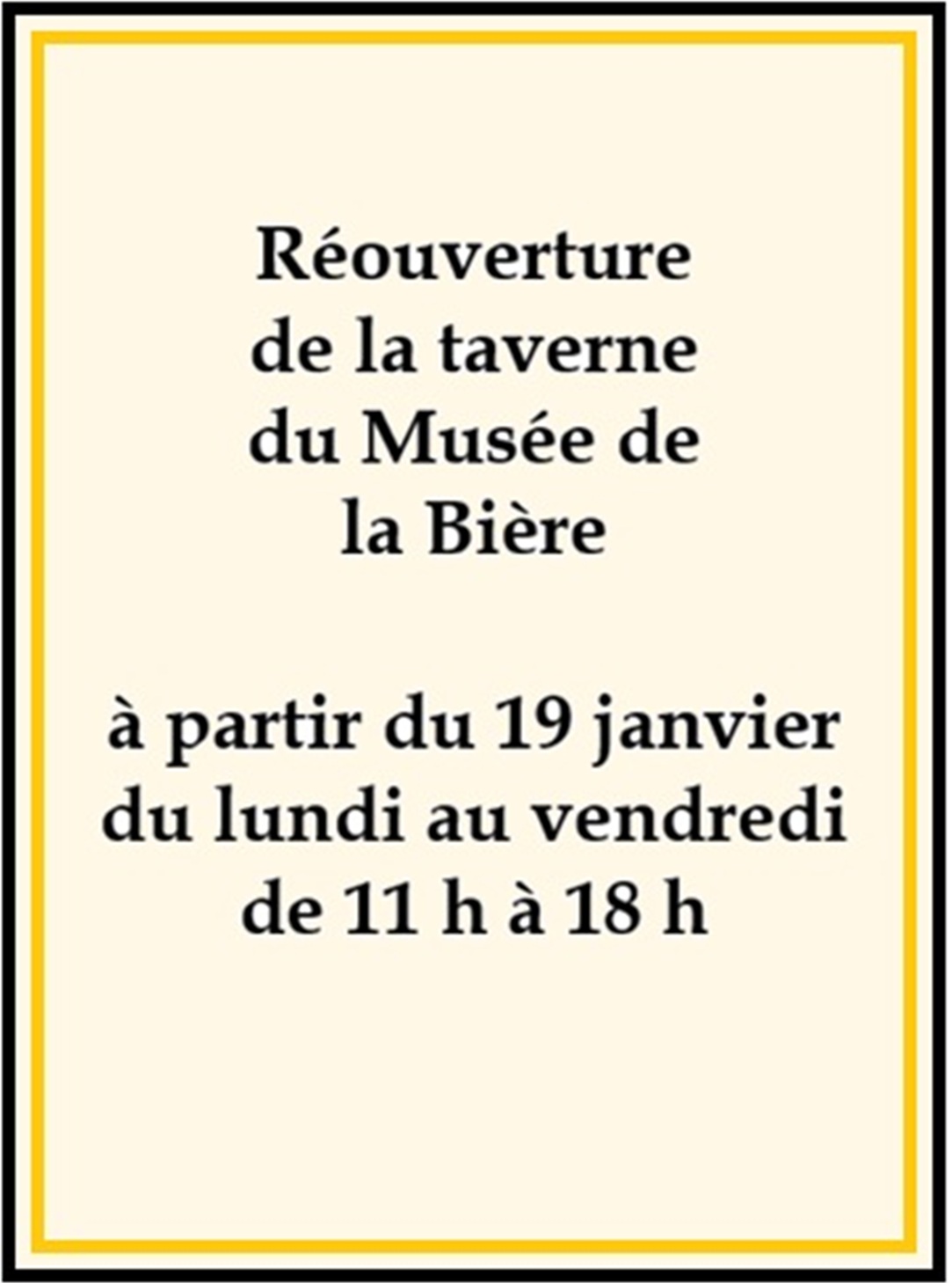 Bientôt la réouverture de la taverne du musée de la bière